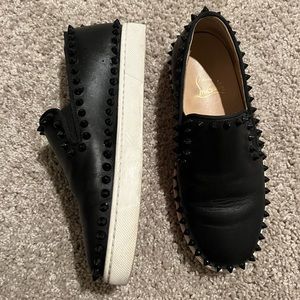 black christian louboutin sneakers